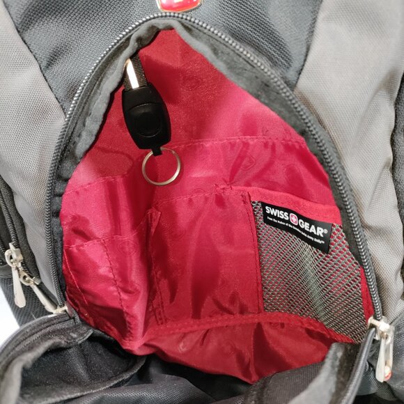 SwissGear Backpack Black Airflow 17in Bag (1186) Hiking Travel School - Picture 10 of 14